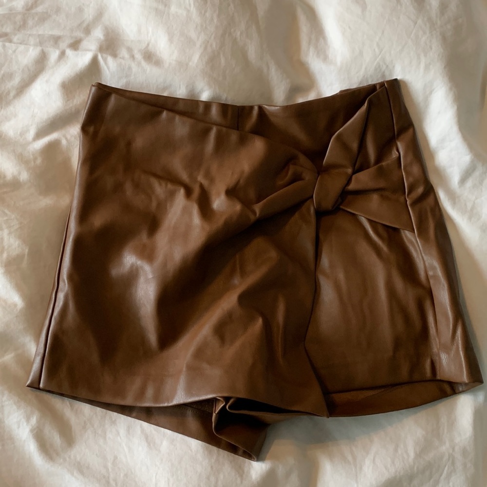 Zara leather skort